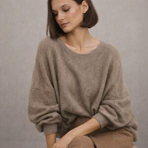 Garnet Hill 100% Cashmere Cape Sweater, Batwing Oversized  Luxe